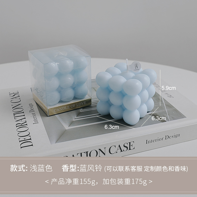 Adornos de fragancias de alta gama, recuerdos creativos, regalos personalizados transfronterizos, velas aromáticas cúbicas hechas a mano