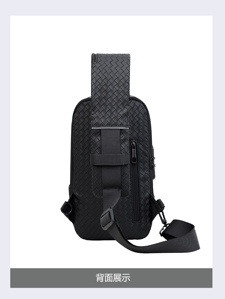 Cross-border men's chest bag, anti-theft password lock, single-shoulder bag, casual and simple crossbody bag, water-resistant outdoor storage chest bag undefined