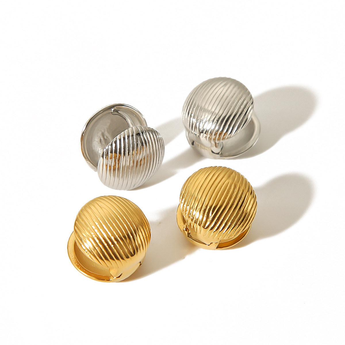 Machiduo nuevo aretes de orejas de acero de titanio de doble cara, niñas atmósfera de alta calidad, aretes de orejas de acero inoxidable, aretes de orejas transfronterizas