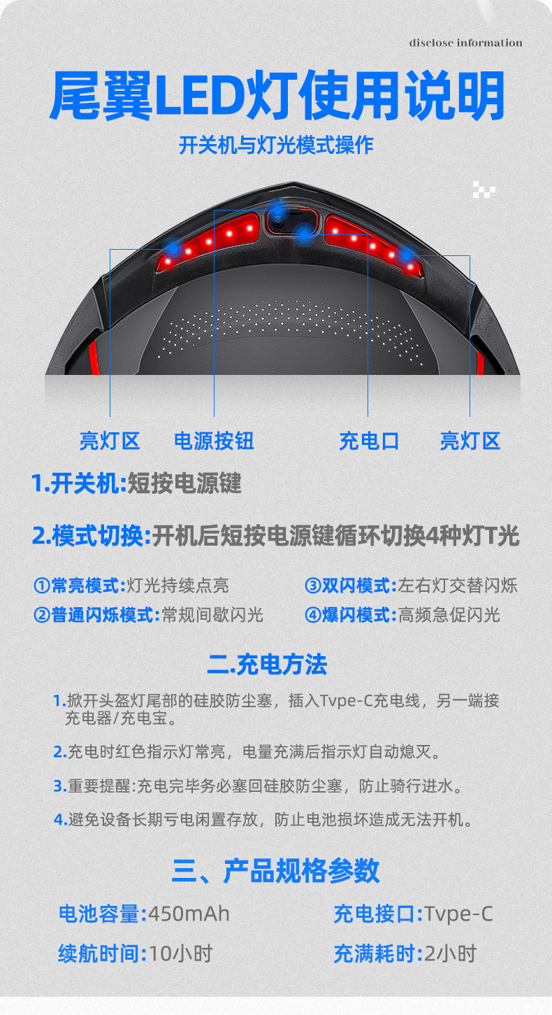 LED tail light motorcycle helmet, unisex open-face helmet for motorcycles and electric vehicles, women's all-season safety helmet