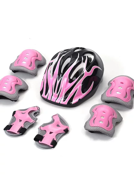 Wholesale children's protective gear anti-fall full set summer children's bicycle helmet cap riding protective gear full set gradient color