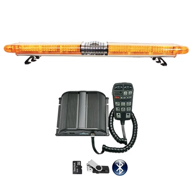 LED Roof Warning Light Long Row Strobe Light 1.7m Flashing Light + Horn + Bluetooth MP3 Siren 285R9