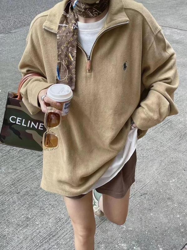 拉夫美式保罗RL小马刺绣半拉链男女同款立领长袖休闲跨境外贸卫衣|undefined