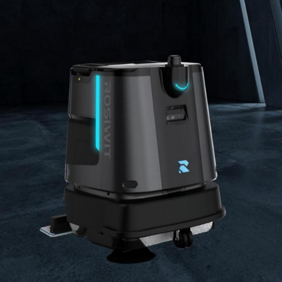 Edificios de oficinas, hospitales, hoteles, escenas múltiples limpieza interior, limpieza de suelo, lavado de suelo, empuje de polvo en un robot SK40