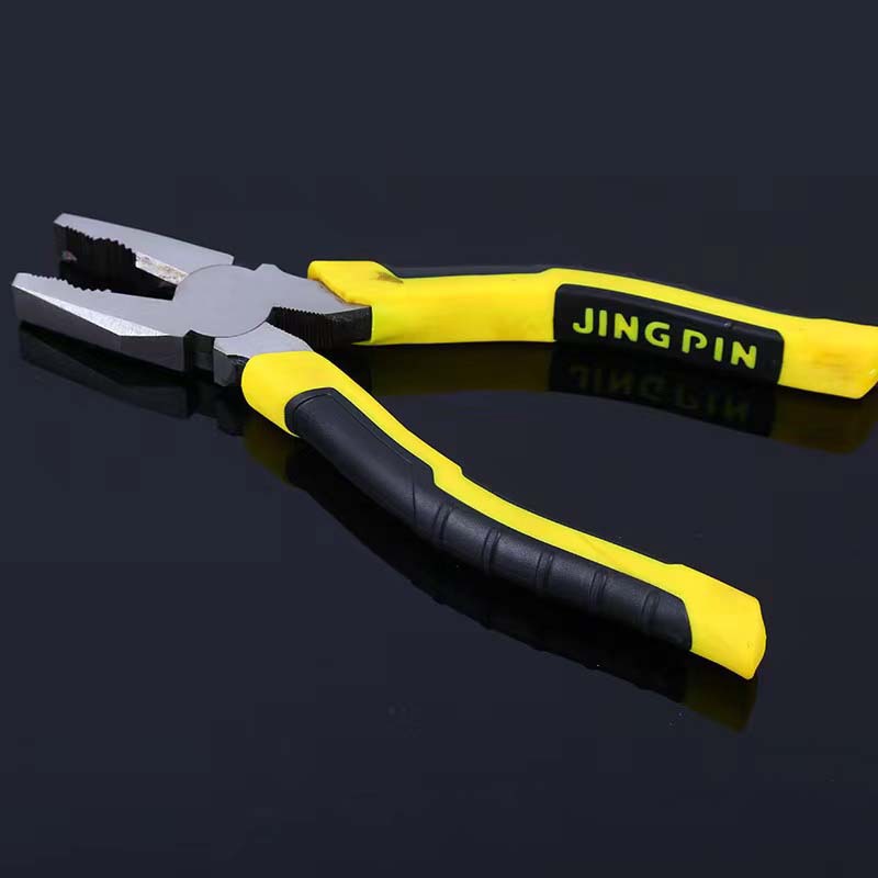Industrial-grade 8-inch steel wire pliers, household tiger clamps, multi-functional professional wire-cutting pliers with rubber-coated handles, 8-inch stripping pliers