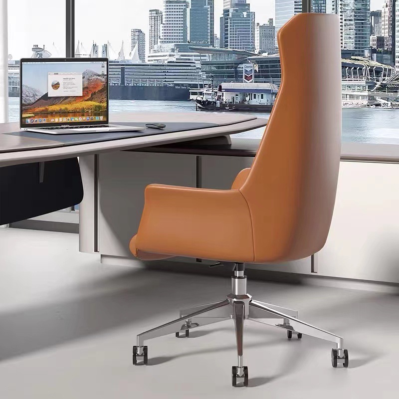Silla de cuero ligera de lujo de alto nivel de negocios silla de oficina ergonomía silla cómoda al por mayor