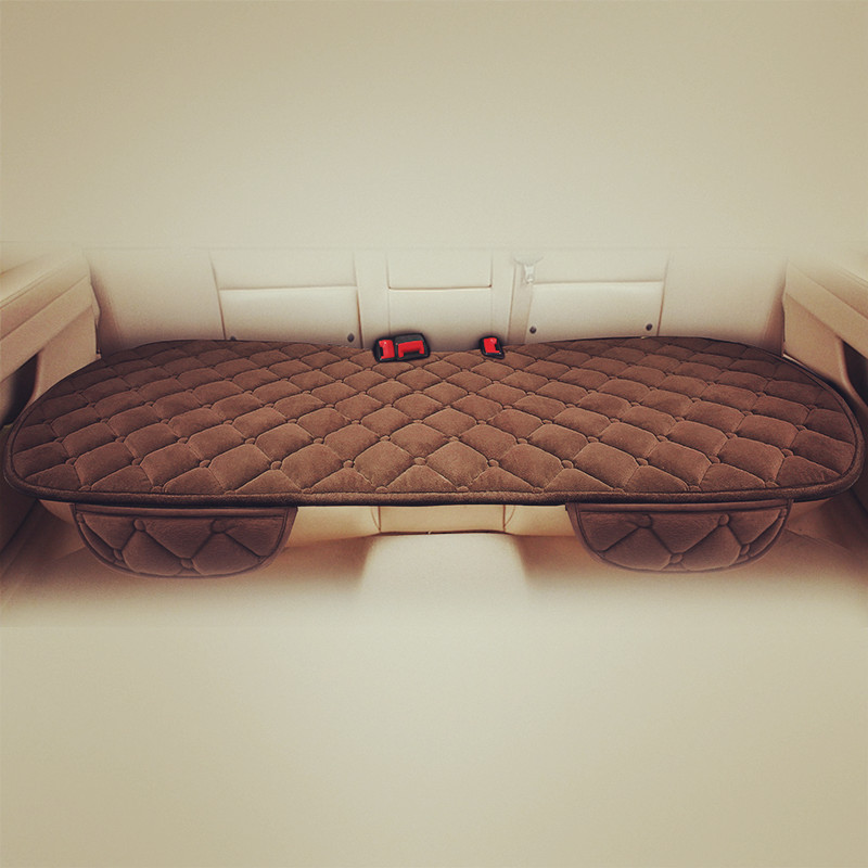 Thickened Warm Velvet, Lingxing Seat cushion, seat cover - velvet-coffee-rear-row-with-pocket
