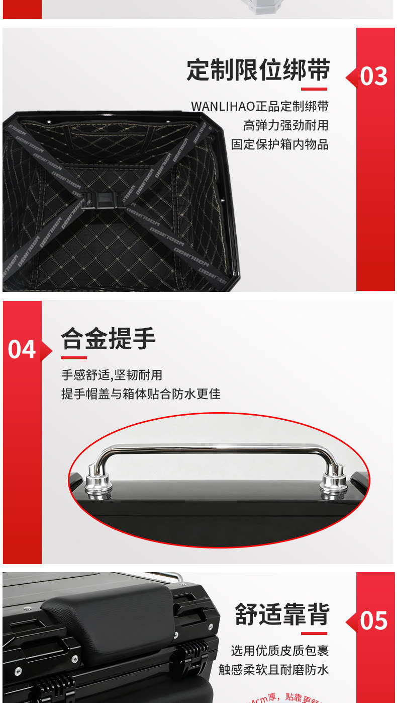Wanlihao trunk for Niu NXpro electric scooter, motorcycle NX marathon rear trunk with combination lock