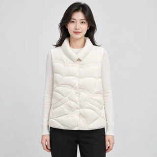 平湖驰新女式韩版立领马甲女背心女装新款羽绒服秋冬无袖保暖复古