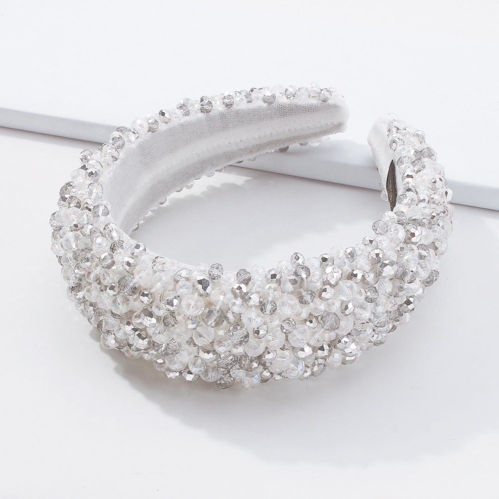 Fashion Thick Sponge Wide Brim Rhinestone Headband display picture 8