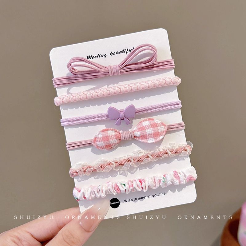 Cuerdas de cabello de alta elasticidad sin costura, anillo de cabello de cola de caballo, cuerdas de cabello de correa femenina, cuerdas de cabello de bola simple, cubierta de cuero cabelludo