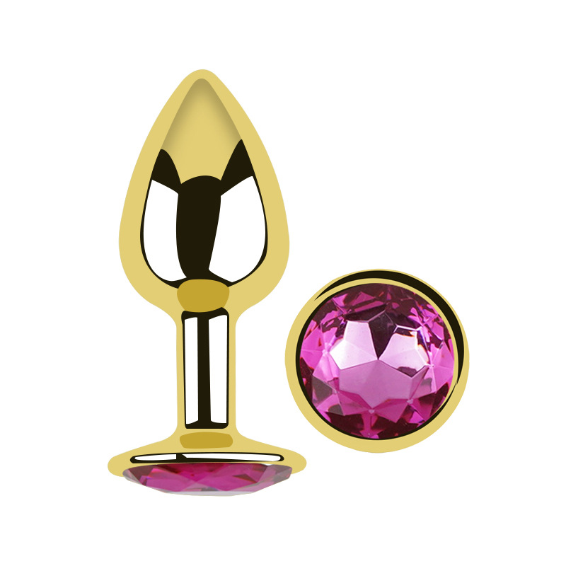 Traje de oro de acero inoxidable corte trasero pequeño anal plug back corte embolia Comercio exterior suministros para adultos productos del sexo