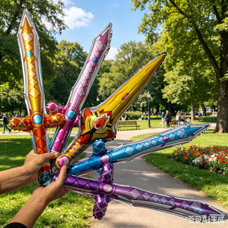 Large Sword Balloon Children's Birthday Gift Kindergarten Performance Prop Handheld Stick Toy Large Sword Balloon Children's Birthday Gift Kindergarten Performance Prop Handheld Stick Toy