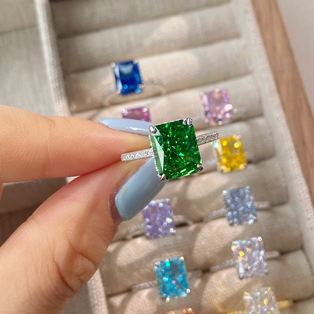 10g Weight Zircon Inlay Material Rings Classification 6, 9 Ring Size 1 Piece Quantity Holiday, Daily Occasion 925 Sterling Silver Material Geometric Pattern Women's Gender Plating Design Elegant, Luxurious, Simple Style Style 925 Sterling Silver Zircon Geometric Rings 9