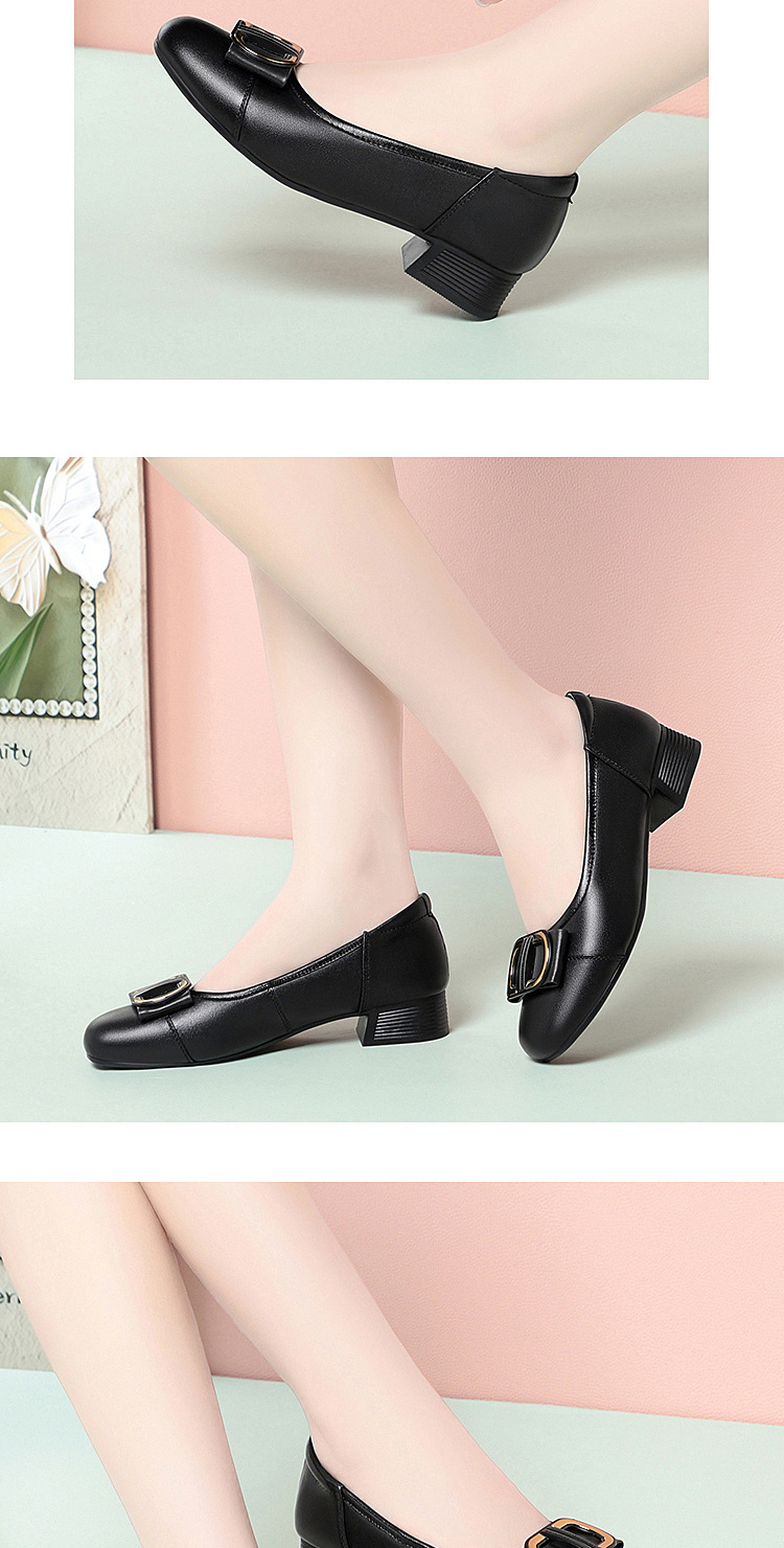 Giày sandal cao gót nữ hở mũi lưới thoáng khí đế mềm — Màu đen (phiên bản lưới) chi tiết 10