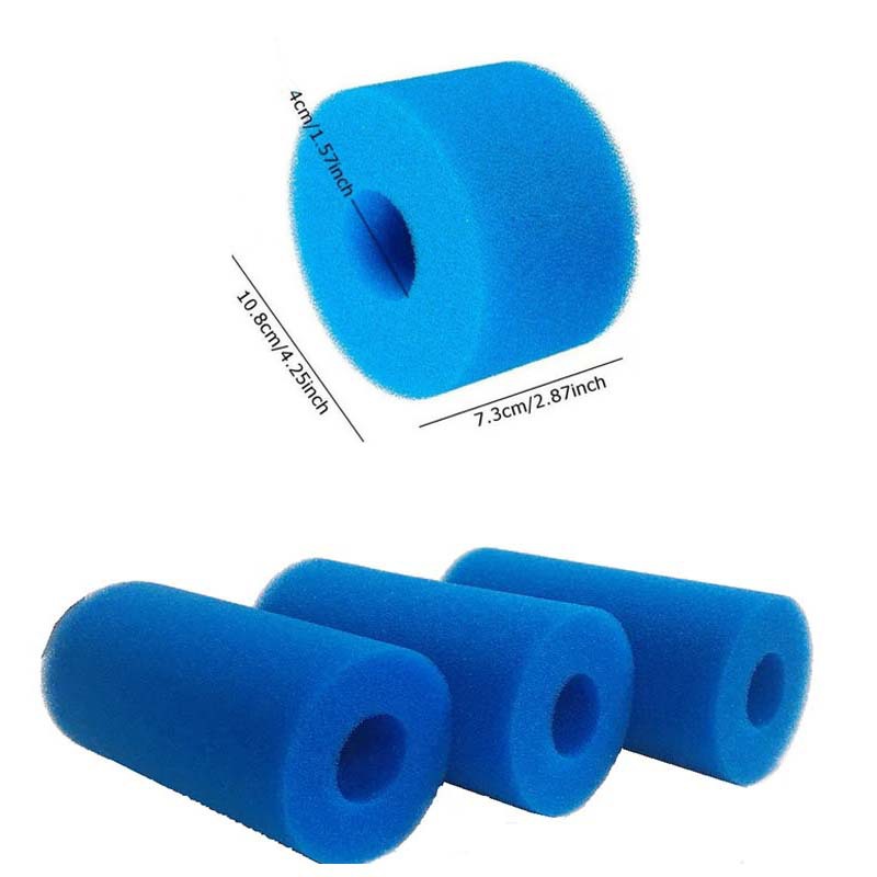 厂家直供游泳池过滤海绵柱 净水器过滤芯 蓝色空心水池海绵管