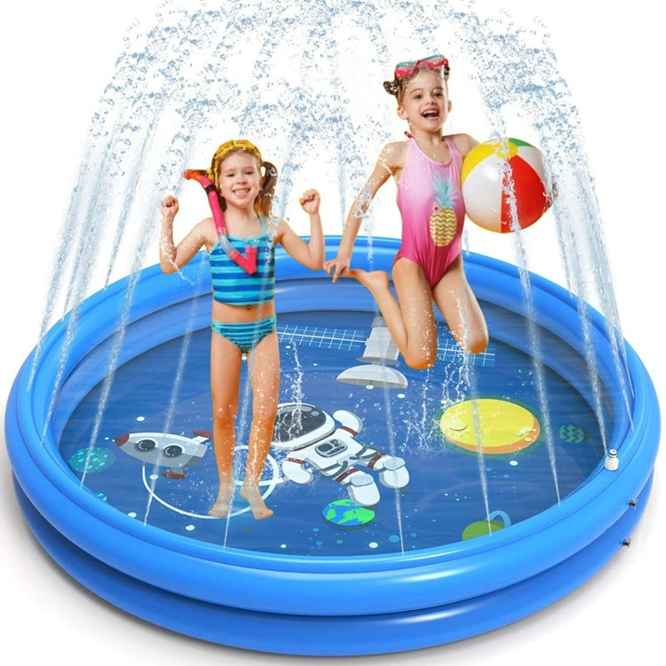 Трансграничный Новый ПВХ всплеск коврик бассейн, Спринклерный игровой коврик с двойной трубкой бассейн открытый океан плавательный коврик