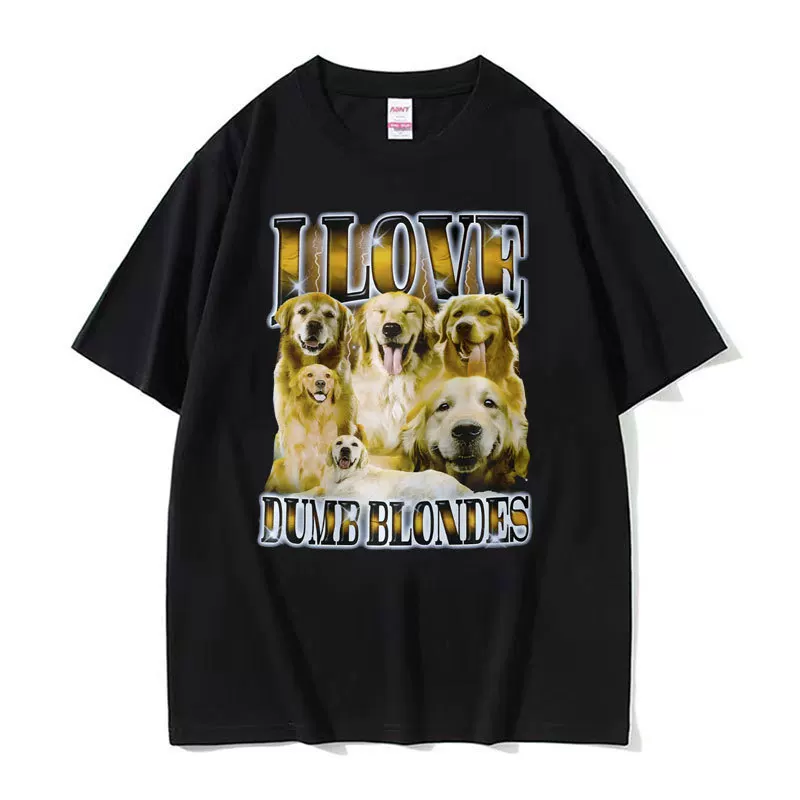 Retro fashionable black white red T-shirt for men and women