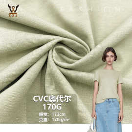 涤棉 CVC奥代尔170G 40支TC弹力针织面料汗布T恤内衣打底衫布料
