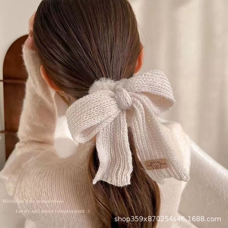새로운 가을과 겨울 양모 활 봉제 대형 장내 헤어 링 한국 스타일 귀여운 헤어 로프 헤어 스트랩 헤드웨어 헤어 헤어