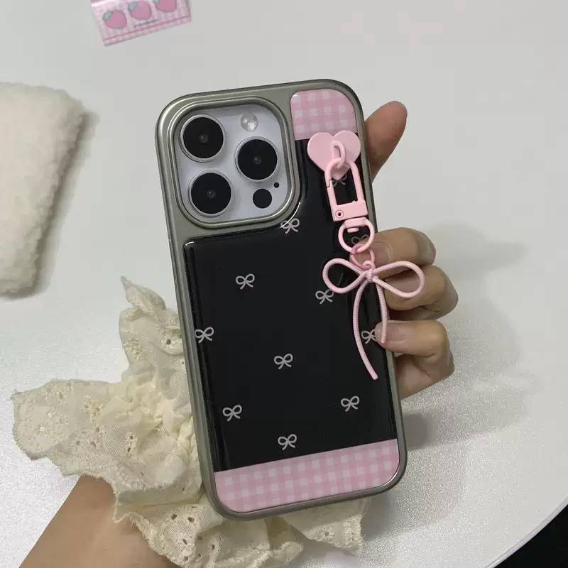 Apple, iPhone 16 с бантом, чехол, совместимый защитный чехол, 16прокстмакс, iphone