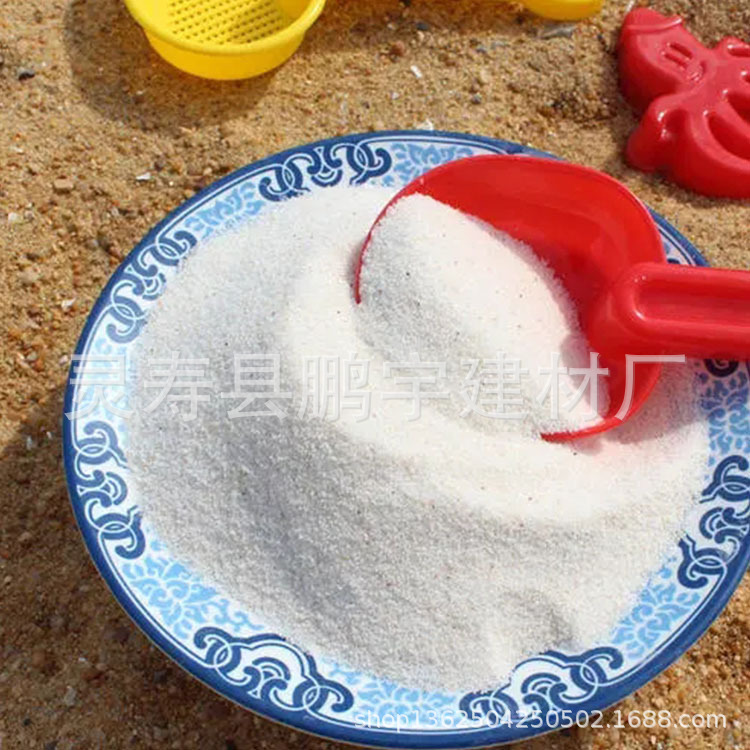厂家生产批发20-40目白沙子 球场造景石英砂  草坪砂  沙滩造景砂