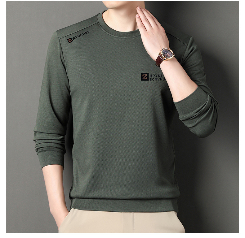 Herren Langarmshirt Rundhals Langarm Pullover Für Männer_voghion.com