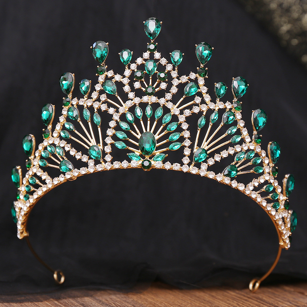 400g Weight Crown Hair Accessories Type Rhinestones Inlay Material 1 Piece Quantity Wedding, Birthday, Festival Occasion Alloy Material Crown, Knot Pattern All Seasons Season Women's Gender Plating Design Retro, Bridal, Shiny Style Gold Color Retro Bridal Shiny Women's Crown Knot Alloy Plating Rhinestones Crown 7