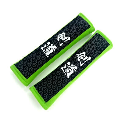 Car seat belt shoulder pad Seat belt shoulder pad - swordway-fluorescent-green