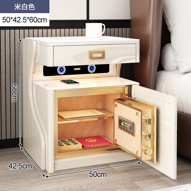 Seguridad mesita de noche integrado moderno minimalista dormitorio inteligente lujo Rock placa armario hogar con cerradura