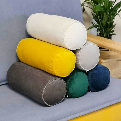 Dutch velvet neck pillow, cervical pillow, cylindrical body pillow, candy-colored pillow, sleep leg-supporting pillow, beauty bed cushion, footrest bolster