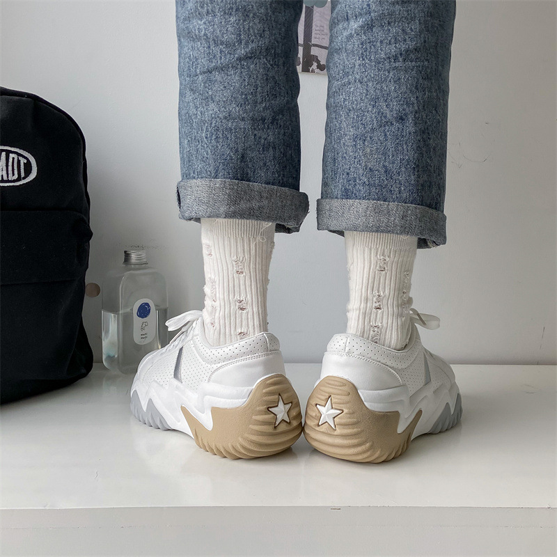 Buitenlandse Handel Casual Sportschoenen Dames S Herfst En Winter Nieuwe Dames S Schoenen Grensoverschrijdende Grote Maat Dikke Bodem Ronde Neus Veterschoenen Oude Schoenen_voghion.com