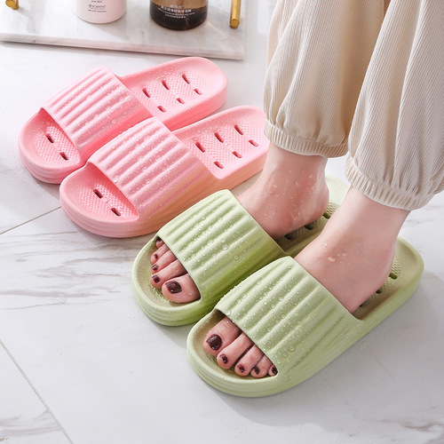 Slip-on sandals for summer home indoor comfort, couple hotel school dormitory bathroom shower sandals for men and women, thick soles cool sandals