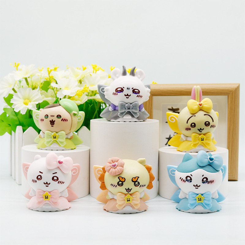 셀프 디스 곰 마법소녀 블라인드 피규어 치이카와 우사기 하치와레 장식 토