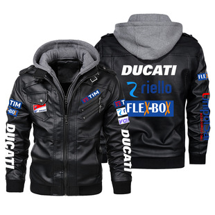 F1 Racing Suit Trendy Men's Leather Jacket Suitable for Ducati Motorcycle Riding Suit Long Sleeve Jacket
