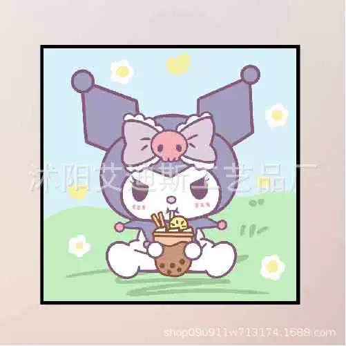 DIY заполнение детской цифровой масляной живопись красивый стиль оформление Sanrio ручной заполнение цвет терапия картина производитель оптом