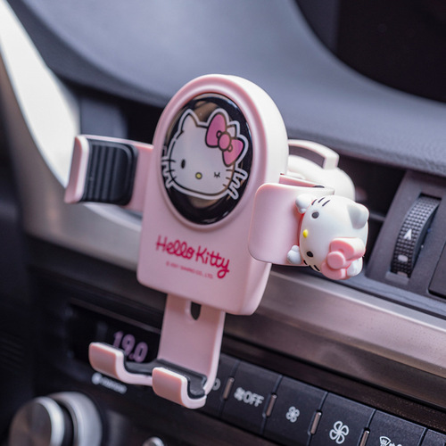 Hello Kitty mobile phone car holder air outlet car navigation stand suction cup car support in-car fixed car