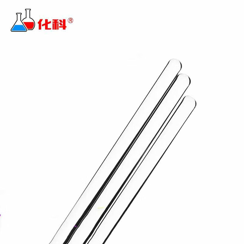 化科 玻璃棒实验室玻璃搅拌棒 圆头引流棒导流棒耐腐蚀透明