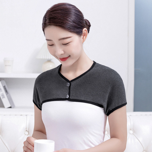 Shoulder guard velvet cardigan air-conditioned room shawl warm sleep men and women shoulder cold protection men and women thin items four seasons universal