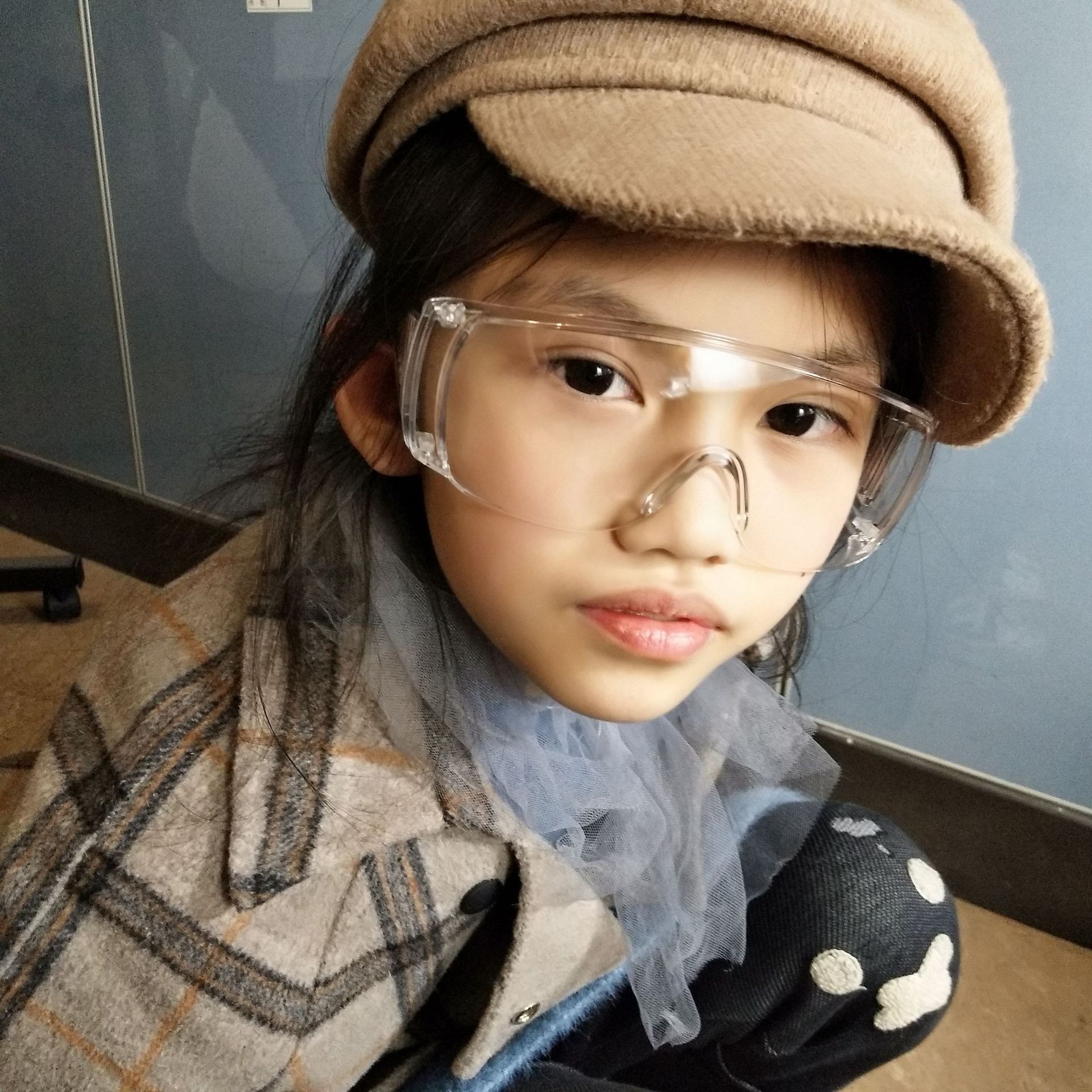 洁星 儿童1138强化 防冲击眼镜防飞溅安全防护眼镜劳保镜眼镜护翼