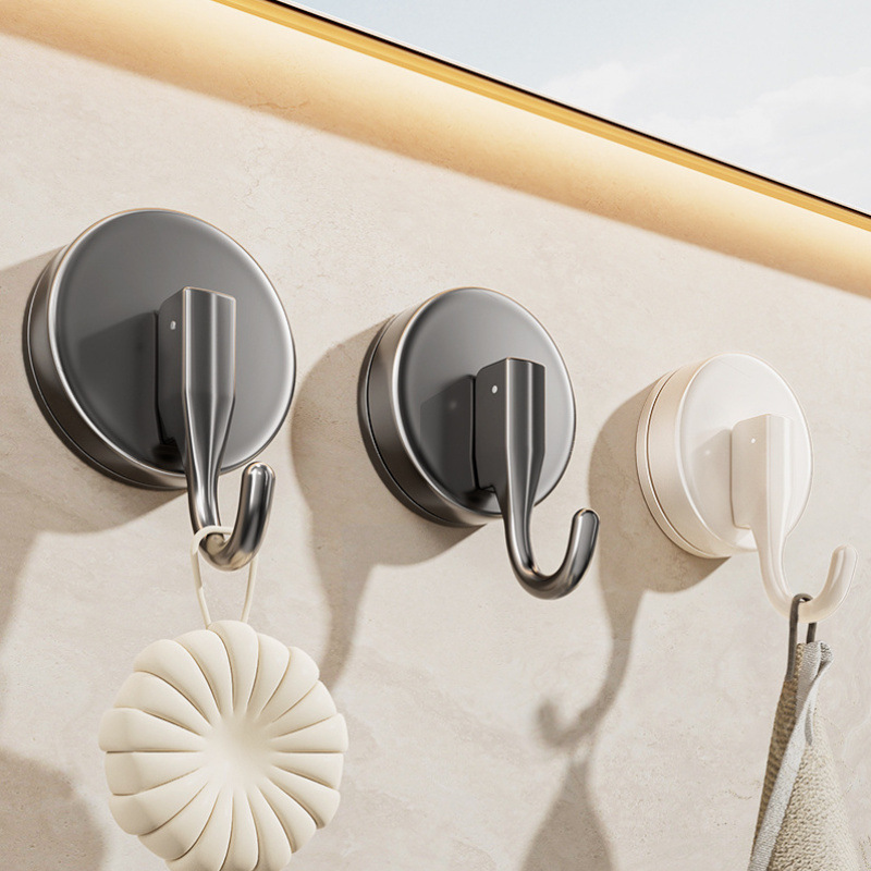 Suction cup hook, no-trace, no-drill, wall-mounted, strong load-bearing adhesive hook for kitchen, behind the door, bathroom, toilet, household use Suction cup hook, no-trace, no-drill, wall-mounted, strong load-bearing adhesive hook for kitchen, behind the door, bathroom, toilet, household use