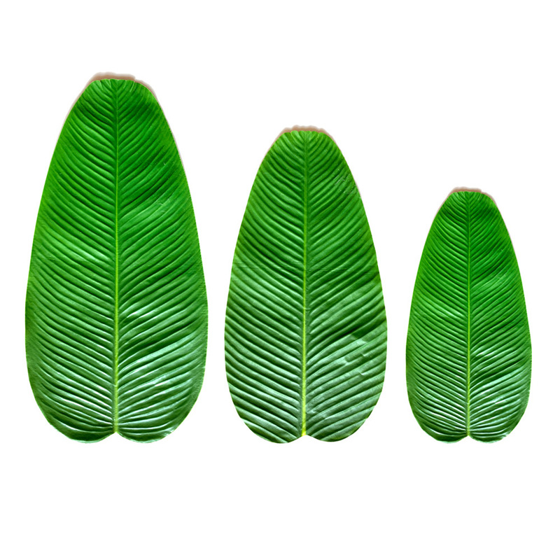 Single piece banana leaf simulation table mat fruit mat atmosphere decoration party layout artificial fake leaf manufacturers wholesale Single piece banana leaf simulation table mat fruit mat atmosphere decoration party layout artificial fake leaf manufacturers wholesale