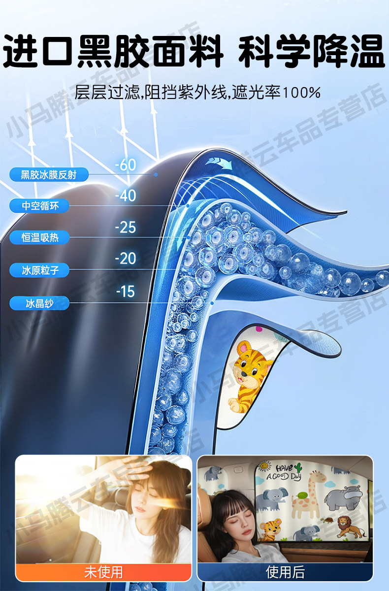 Car Window Sunshade Curtain Side Window Baby Car Sun Protection Magnetic Privacy for Children
