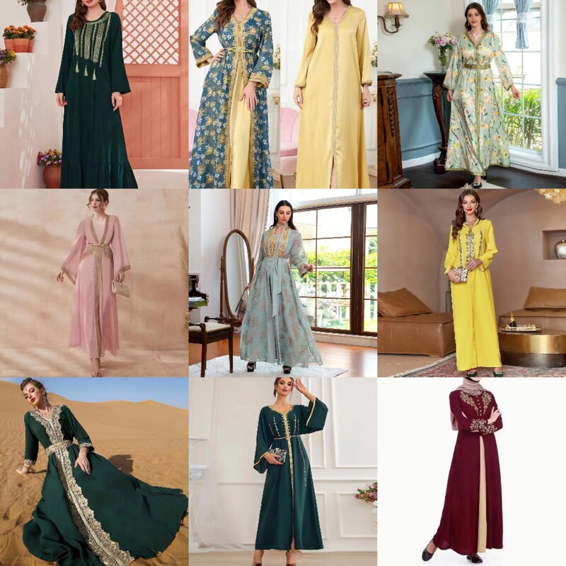 中東アラビアロング服イスラム教徒雑貨婦人服ローブドレス尾品外国貿易ドレス卸売|undefined