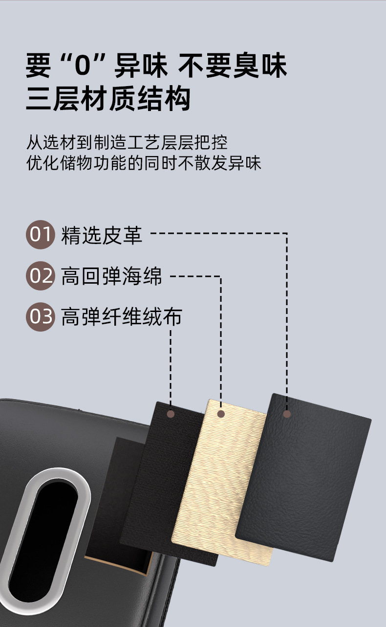 Car Tissue Box Multifunctional Seat Back Hanging Car Tissue Box Armrest Box Nappa Leather Car Tissue Box