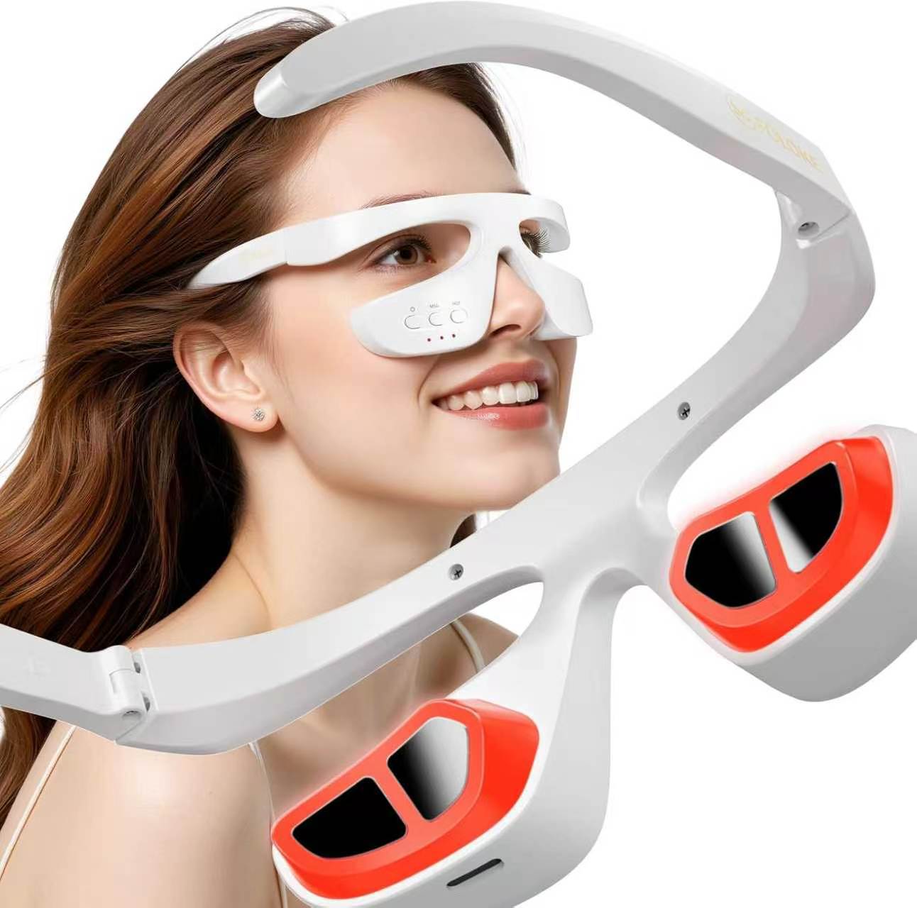 Eye Care Instrument Cross-Border Portable Wireless Hot Compress Red Light Introduction Instrument Eye Massager Eye Beauty Instrument Dark Circles