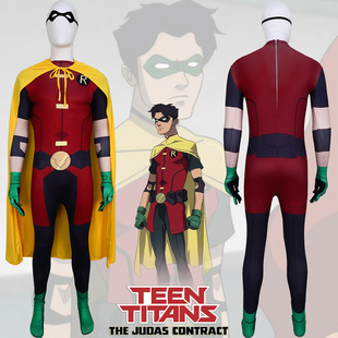 Teen Titans Robin cosplay costume Batman cape suit Halloween stage performance costume