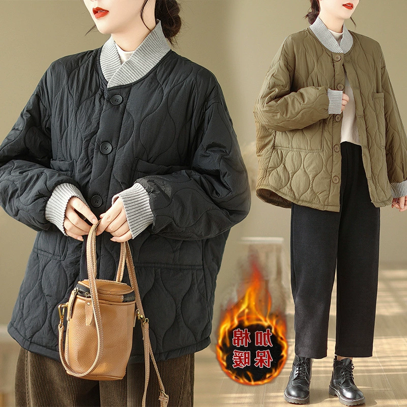 Куртка-пуховик oversize, утепленная легкая, стеганая, теплая и легкая, горчично-зелёный или чёрный, размеры M–XL
