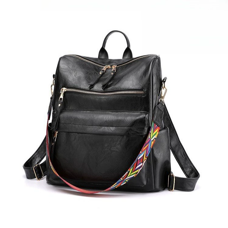 Трансграничный популярный ретро-рюкзак, модный рюкзак в корейском стиле, европейская и американская диагональная сумка с текстурой в стиле ретро, большая вместительная сумка на плечо