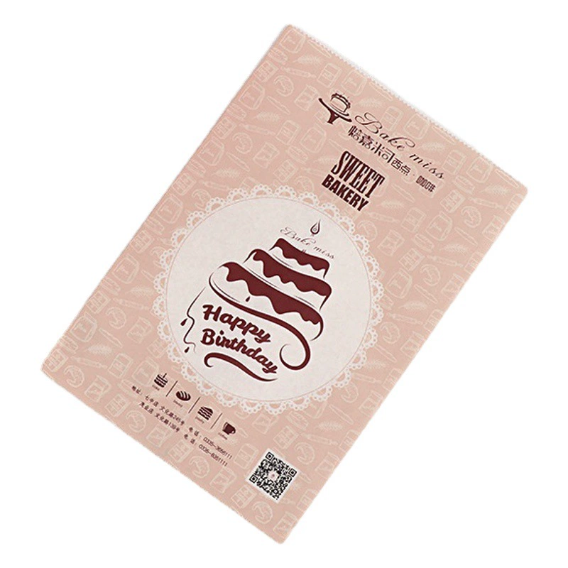 Утолщенная бумага с покрытием мешок еды окно еды мешок еды торт посуда упаковка мешок оптом